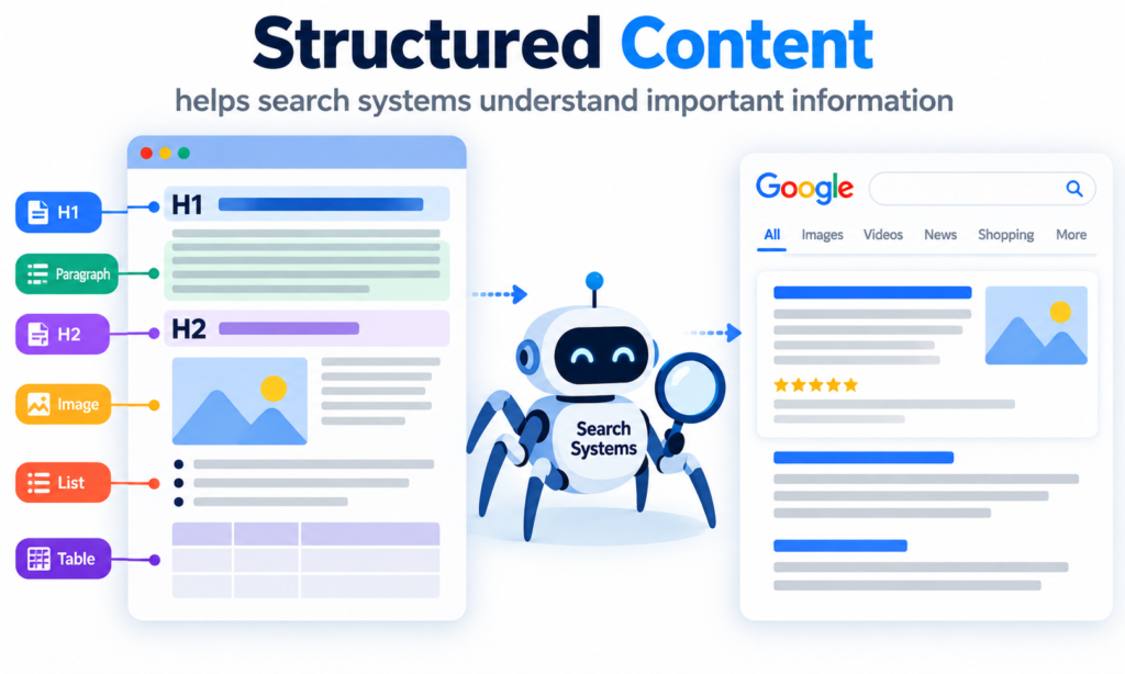 Search Content Structure